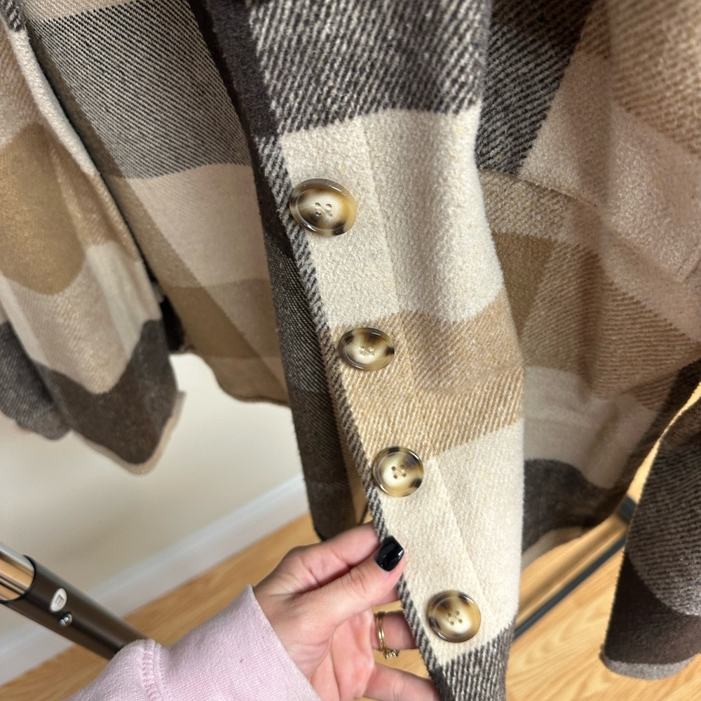 Plaid Button-Up Jacket - image 6